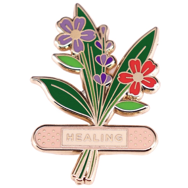 Herbal Wellness Healthcare - 1 pièce Épinglette en émail à